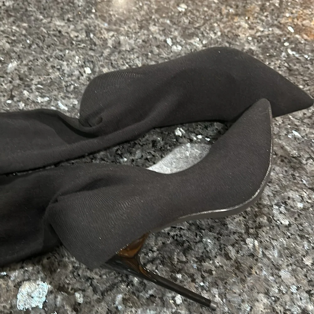 Autumn Winter Cozy Thigh High Sock Boots